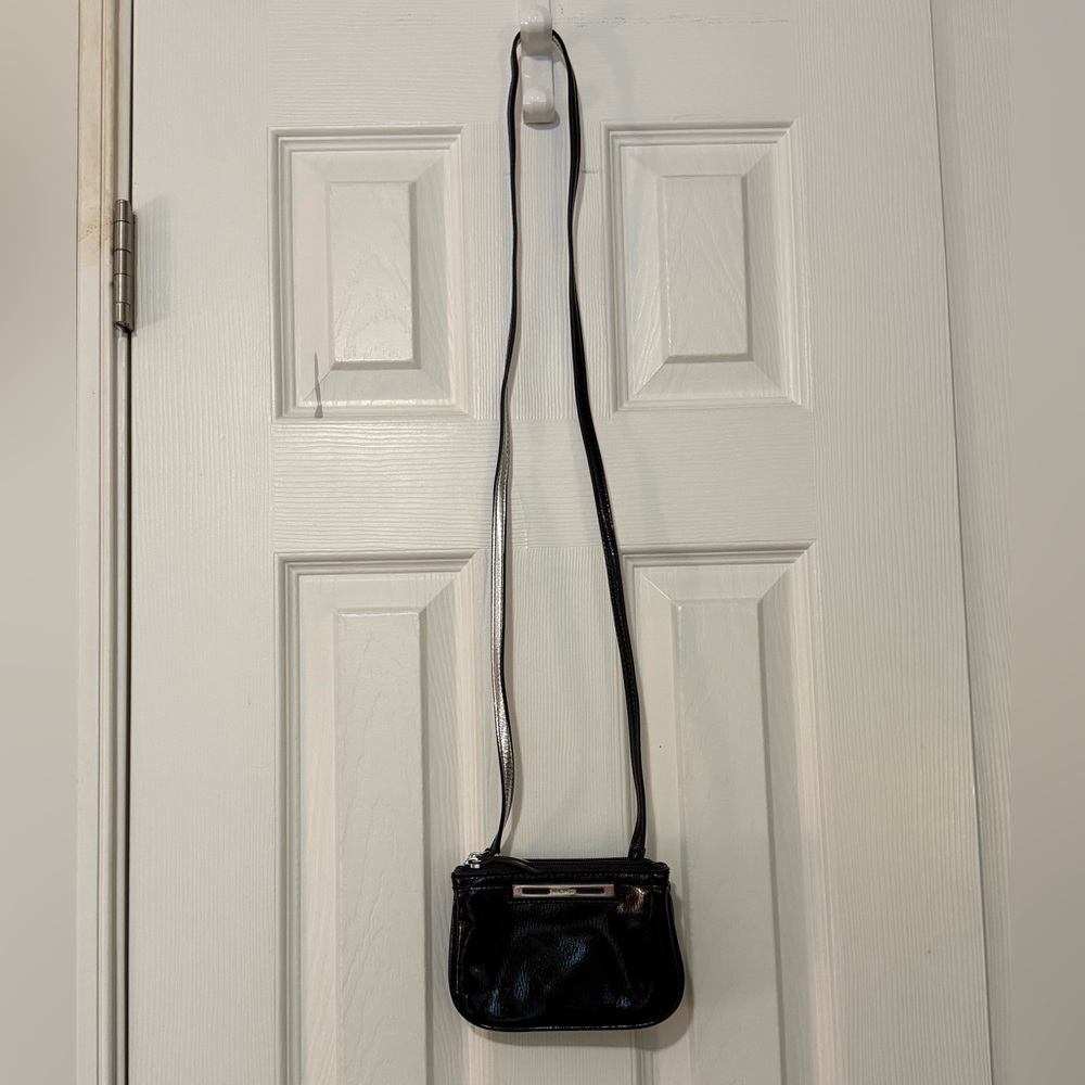 Nine West Mini Crossbody Bag in Black & Silver